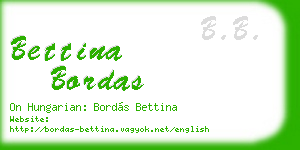 bettina bordas business card