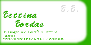 bettina bordas business card